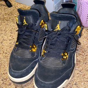Black & Gold Retro Jordan 4 (Kids 5.5)
